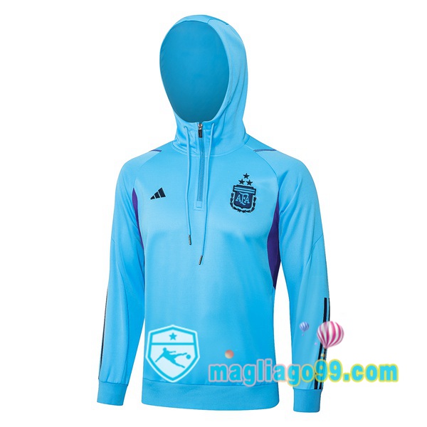 Magliago - Passione Maglie Thai Affidabili Basso Costo Online Shop | Felpa con cappuccio Argentina Blu 2023/2024
