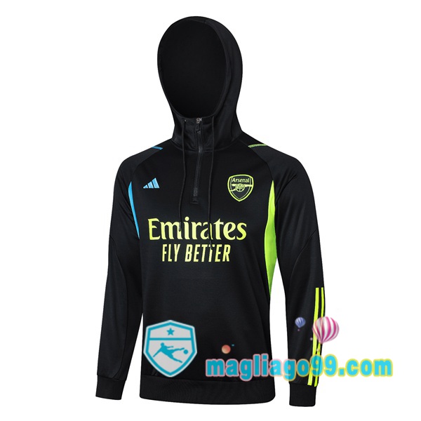 Magliago - Passione Maglie Thai Affidabili Basso Costo Online Shop | Felpa con cappuccio Arsenal Nero 2023/2024