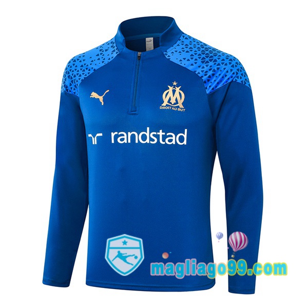 Magliago - Passione Maglie Thai Affidabili Basso Costo Online Shop | Felpa Calcio Marsiglia OM Blu 2023/2024