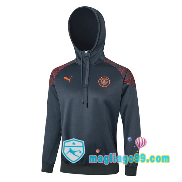 Magliago - Passione Maglie Thai Affidabili Basso Costo Online Shop | Felpa con cappuccio Manchester City Grigio 2023/2024