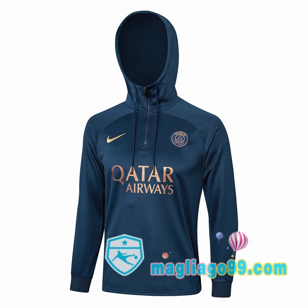Magliago - Passione Maglie Thai Affidabili Basso Costo Online Shop | Felpa con cappuccio Paris PSG Blu Royal 2023/2024