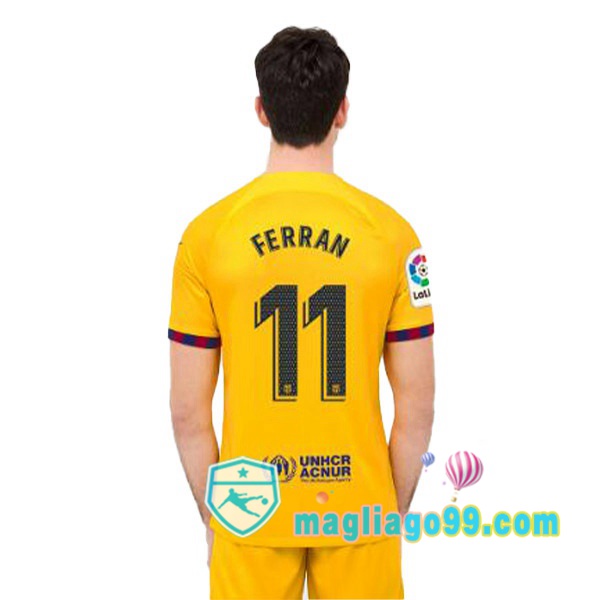 Magliago - Passione Maglie Thai Affidabili Basso Costo Online Shop | Maglia FC Barcellona (FERRAN 11) Quattro Giallo 2022/2023