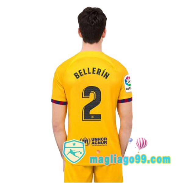 Magliago - Passione Maglie Thai Affidabili Basso Costo Online Shop | Maglia FC Barcellona (BELLERÍN 2) Quattro Giallo 2022/2023