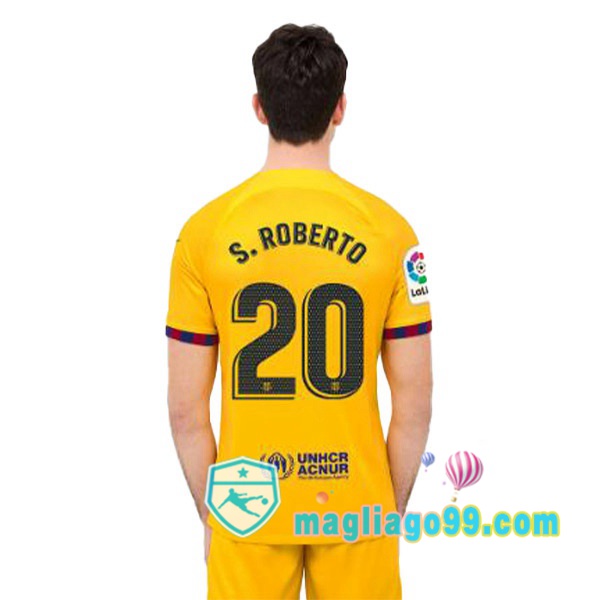 Magliago - Passione Maglie Thai Affidabili Basso Costo Online Shop | Maglia FC Barcellona (S. ROBERTO 20) Quattro Giallo 2022/2023