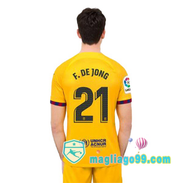 Magliago - Passione Maglie Thai Affidabili Basso Costo Online Shop | Maglia FC Barcellona (F. DE JONG 21) Quattro Giallo 2022/2023