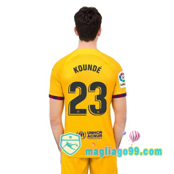 Magliago - Passione Maglie Thai Affidabili Basso Costo Online Shop | Maglia FC Barcellona (KOUNDE 23) Quattro Giallo 2022/2023