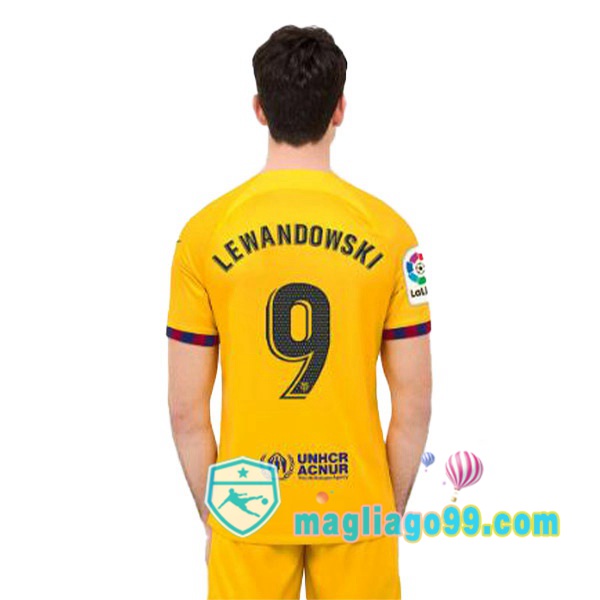 Magliago - Passione Maglie Thai Affidabili Basso Costo Online Shop | Maglia FC Barcellona (LEWANDOWSKI 9) Quattro Giallo 2022/2023
