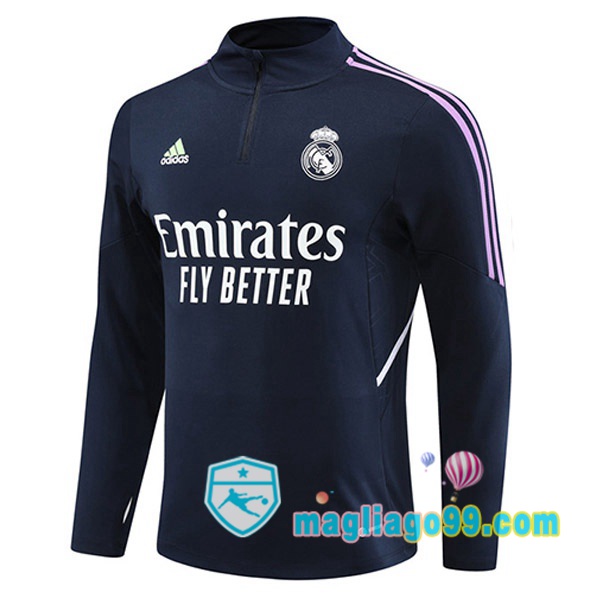 Magliago - Passione Maglie Thai Affidabili Basso Costo Online Shop | Felpa Calcio Real Madrid Blu Royal 2023/2024