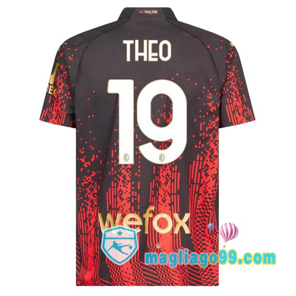 Magliago - Passione Maglie Thai Affidabili Basso Costo Online Shop | Maglia AC Milan (THEO 19) Quattro Rosso Nero 2022/2023