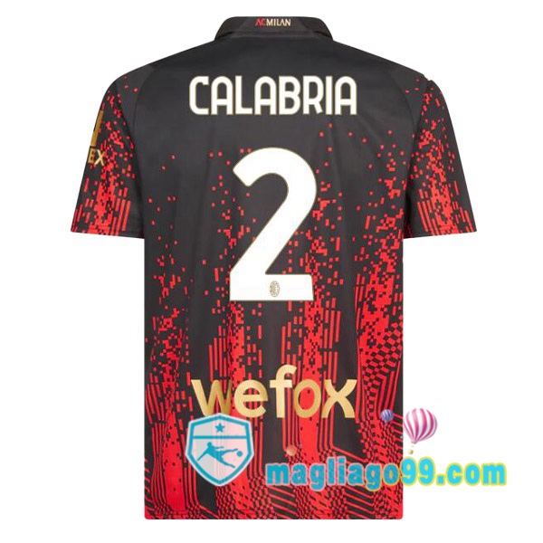 Magliago - Passione Maglie Thai Affidabili Basso Costo Online Shop | Maglia AC Milan (CALABRIA 2) Quattro Rosso Nero 2022/2023