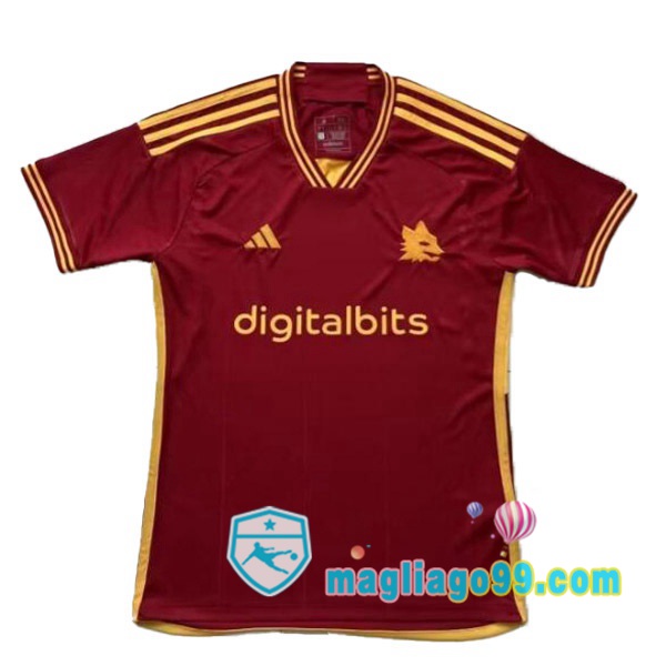 Magliago - Passione Maglie Thai Affidabili Basso Costo Online Shop | Maglia AS Roma Prima Rosso Versione Trapelata 2023/2024