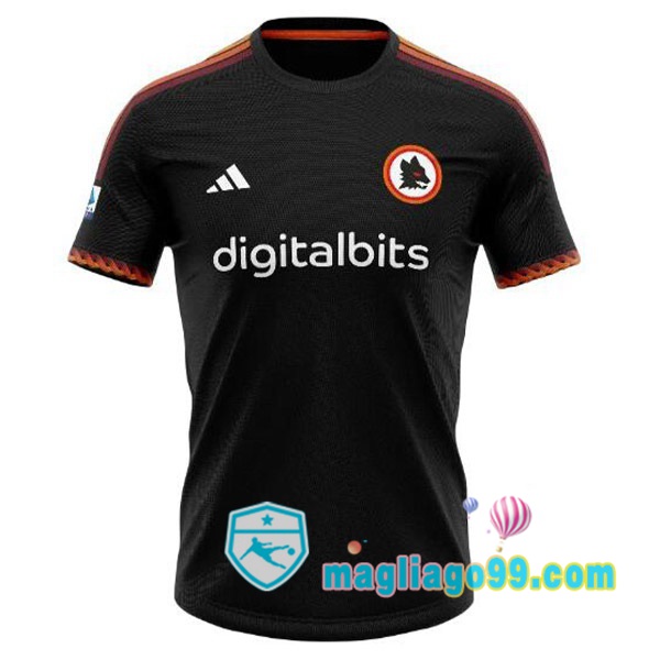 Magliago - Passione Maglie Thai Affidabili Basso Costo Online Shop | Maglia AS Roma Terza Nero Versione Trapelata 2023/2024