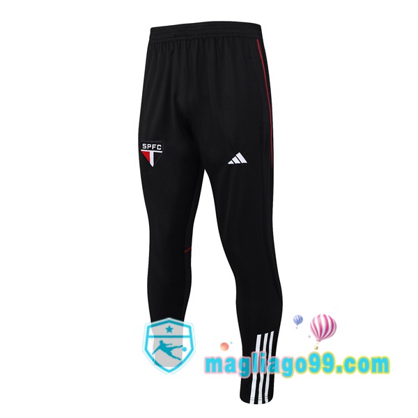 Magliago - Passione Maglie Thai Affidabili Basso Costo Online Shop | Pantaloni Da Allenamento Sao Paulo FC Nero 2023/2024