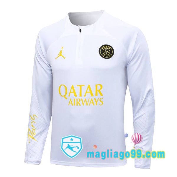 Magliago - Passione Maglie Thai Affidabili Basso Costo Online Shop | Felpa Calcio Paris PSG Bianco 2023/2024