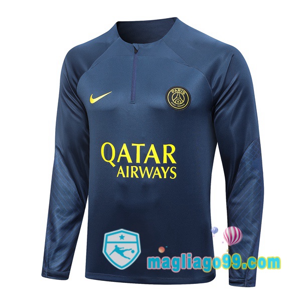 Magliago - Passione Maglie Thai Affidabili Basso Costo Online Shop | Felpa Calcio Paris PSG Blu 2023/2024