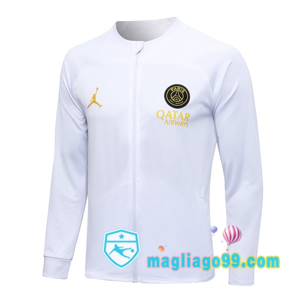 Magliago - Passione Maglie Thai Affidabili Basso Costo Online Shop | Giacca Calcio Paris PSG Bianco 2023/2024