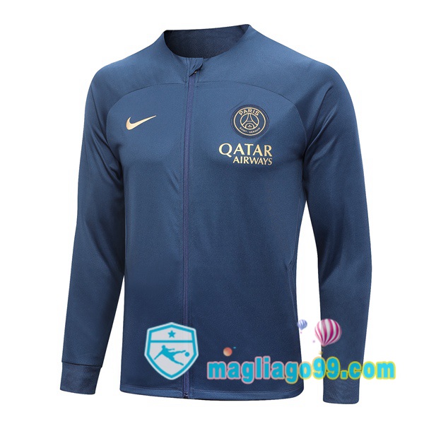 Magliago - Passione Maglie Thai Affidabili Basso Costo Online Shop | Giacca Calcio Paris PSG Blu 2023/2024