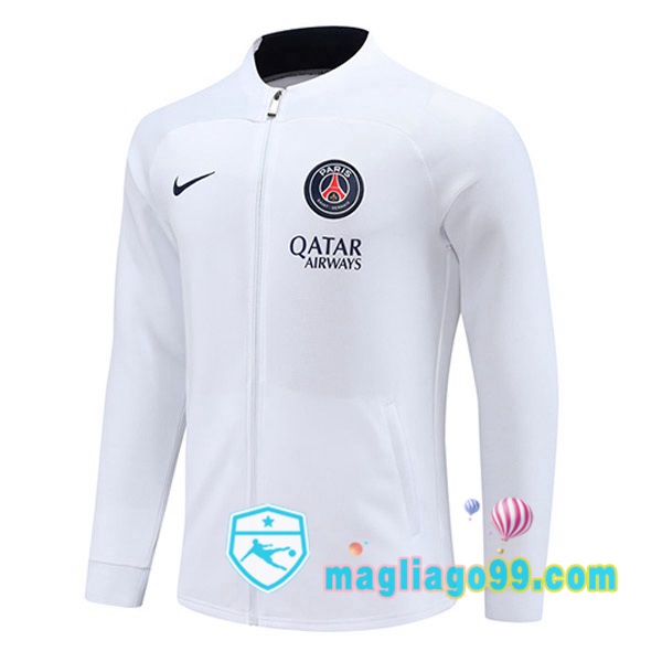 Magliago - Passione Maglie Thai Affidabili Basso Costo Online Shop | Giacca Calcio Paris PSG Bianco 2023/2024