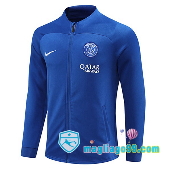 Magliago - Passione Maglie Thai Affidabili Basso Costo Online Shop | Giacca Calcio Paris PSG Blu 2023/2024