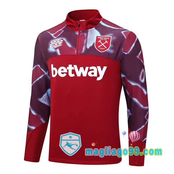 Magliago - Passione Maglie Thai Affidabili Basso Costo Online Shop | Felpa Calcio West Ham Rosso 2023/2024