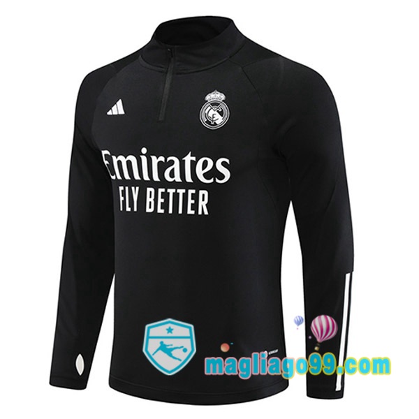 Magliago - Passione Maglie Thai Affidabili Basso Costo Online Shop | Felpa Calcio Real Madrid Nero 2023/2024