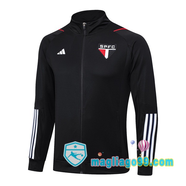 Magliago - Passione Maglie Thai Affidabili Basso Costo Online Shop | Giacca Calcio Sao Paulo FC Nero 2023/2024