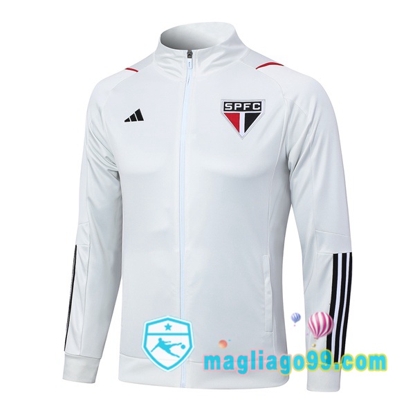 Magliago - Passione Maglie Thai Affidabili Basso Costo Online Shop | Giacca Calcio Sao Paulo FC Bianco 2023/2024