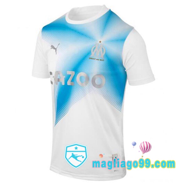 Magliago - Passione Maglie Thai Affidabili Basso Costo Online Shop | Maglia Marsiglia OM Edizione 30°Anniversario Bianco Blu 2022/2023