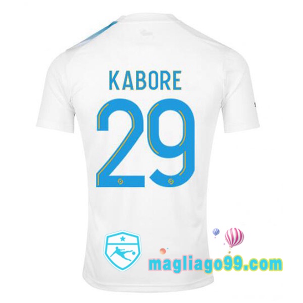 Magliago - Passione Maglie Thai Affidabili Basso Costo Online Shop | Maglia Marsiglia OM (KABORE 29) Edizione 30°Anniversario Bianco Blu 2022/2023
