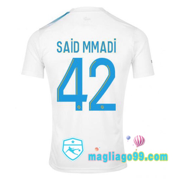 Magliago - Passione Maglie Thai Affidabili Basso Costo Online Shop | Maglia Marsiglia OM (SAID MMADI 42) Edizione 30°Anniversario Bianco Blu 2022/2023