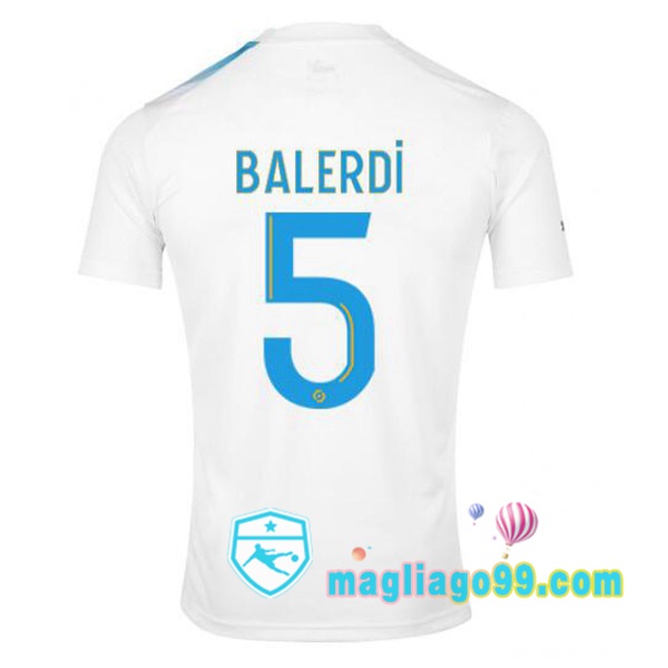 Magliago - Passione Maglie Thai Affidabili Basso Costo Online Shop | Maglia Marsiglia OM (BALERDI 5) Edizione 30°Anniversario Bianco Blu 2022/2023