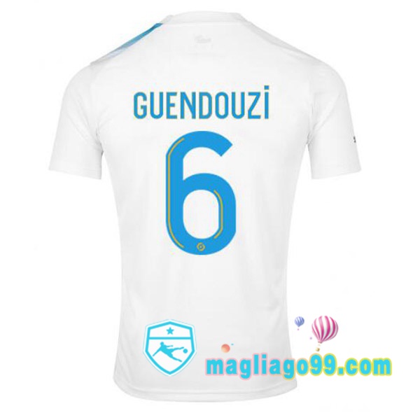 Magliago - Passione Maglie Thai Affidabili Basso Costo Online Shop | Maglia Marsiglia OM (GUENDOUZI 6) Edizione 30°Anniversario Bianco Blu 2022/2023