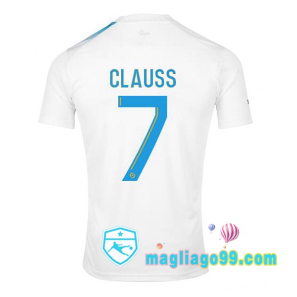 Magliago - Passione Maglie Thai Affidabili Basso Costo Online Shop | Maglia Marsiglia OM (CLAUSS 7) Edizione 30°Anniversario Bianco Blu 2022/2023