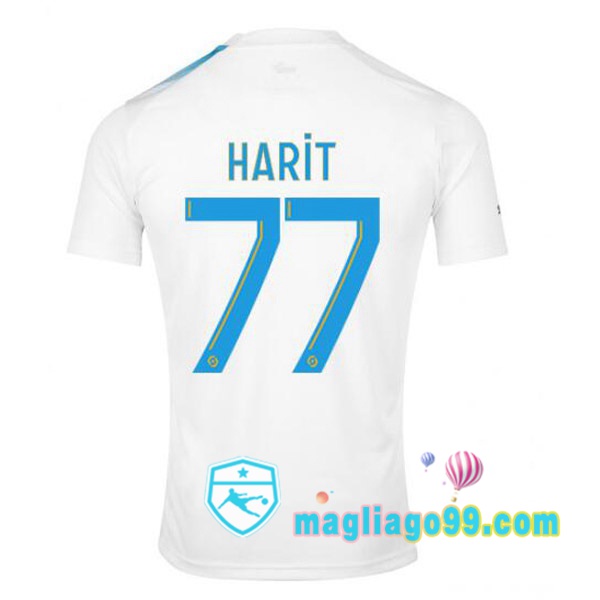 Magliago - Passione Maglie Thai Affidabili Basso Costo Online Shop | Maglia Marsiglia OM (HARIT 77) Edizione 30°Anniversario Bianco Blu 2022/2023