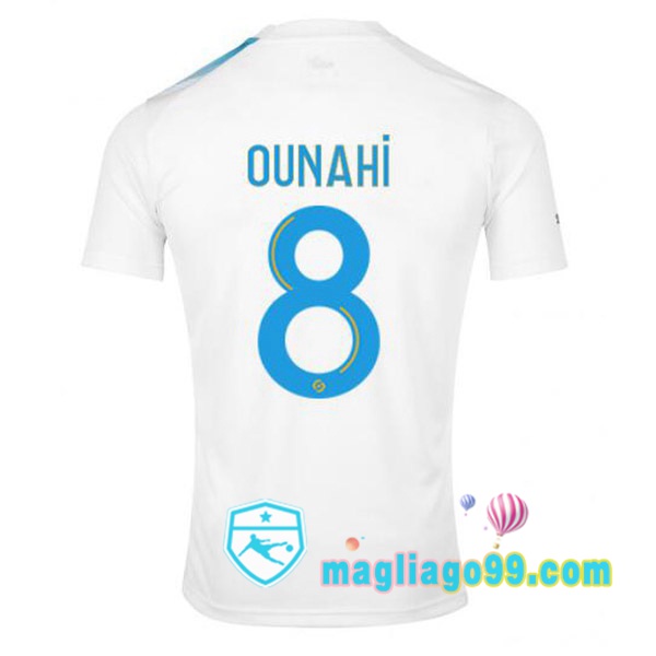 Magliago - Passione Maglie Thai Affidabili Basso Costo Online Shop | Maglia Marsiglia OM (OUNAHI 8) Edizione 30°Anniversario Bianco Blu 2022/2023