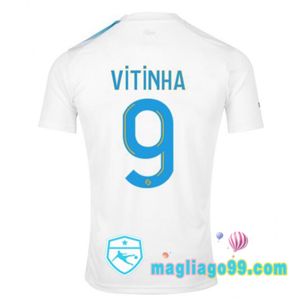 Magliago - Passione Maglie Thai Affidabili Basso Costo Online Shop | Maglia Marsiglia OM (VITINHA 9) Edizione 30°Anniversario Bianco Blu 2022/2023