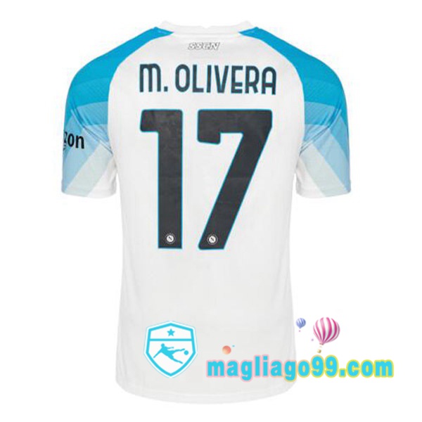 Magliago - Passione Maglie Thai Affidabili Basso Costo Online Shop | Maglia SSC Napoli (M.Olivera 17) Face Game Blu Bianco 2022/2023