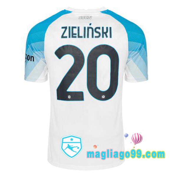 Magliago - Passione Maglie Thai Affidabili Basso Costo Online Shop | Maglia SSC Napoli (Zielinski 20) Face Game Blu Bianco 2022/2023