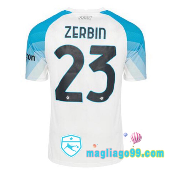 Magliago - Passione Maglie Thai Affidabili Basso Costo Online Shop | Maglia SSC Napoli (Zerbin 23) Face Game Blu Bianco 2022/2023