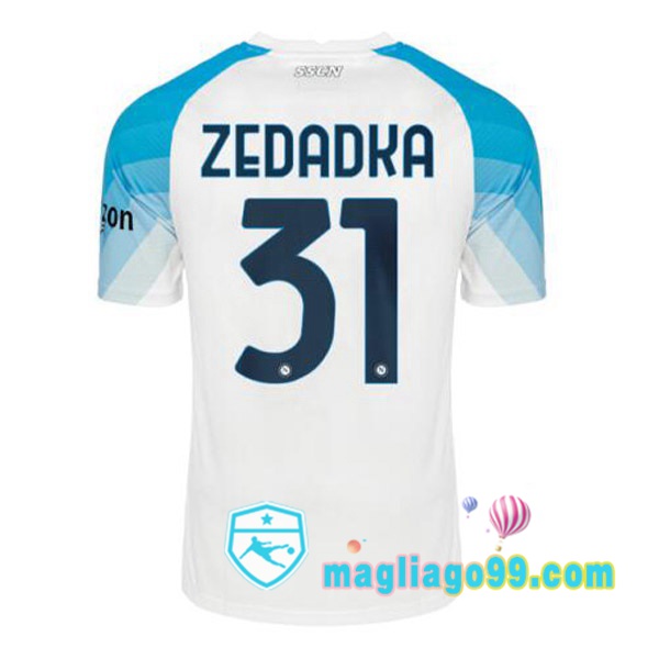 Magliago - Passione Maglie Thai Affidabili Basso Costo Online Shop | Maglia SSC Napoli (Zedadka 31) Face Game Blu Bianco 2022/2023