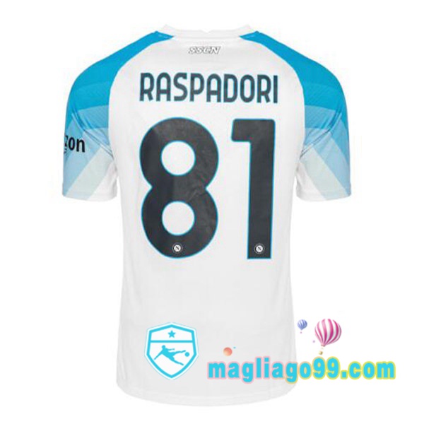 Magliago - Passione Maglie Thai Affidabili Basso Costo Online Shop | Maglia SSC Napoli (Raspadori 81) Face Game Blu Bianco 2022/2023