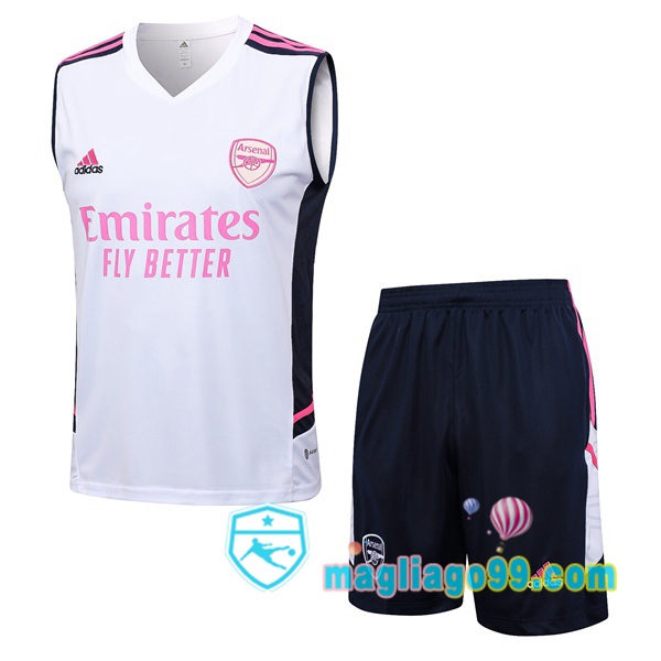Magliago - Passione Maglie Thai Affidabili Basso Costo Online Shop | Gilet Calcio Arsenal + Shorts Bianco 2023/2024