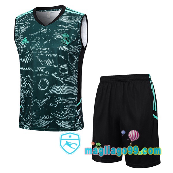 Magliago - Passione Maglie Thai Affidabili Basso Costo Online Shop | Gilet Calcio Real Madrid + Shorts Verde 2023/2024