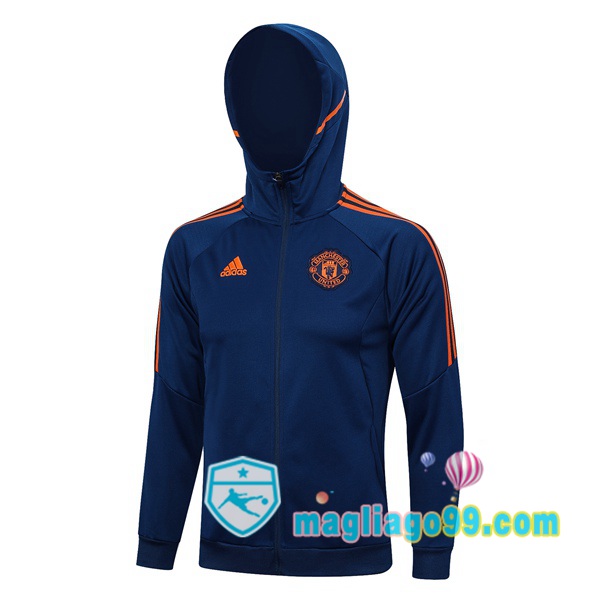 Magliago - Passione Maglie Thai Affidabili Basso Costo Online Shop | Giacca Con Cappuccio Manchester United Blu 2023/2024