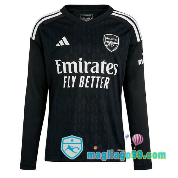 Magliago - Passione Maglie Thai Affidabili Basso Costo Online Shop | Maglia Arsenal Portiere Maniche Lunghe Nero 2023/2024
