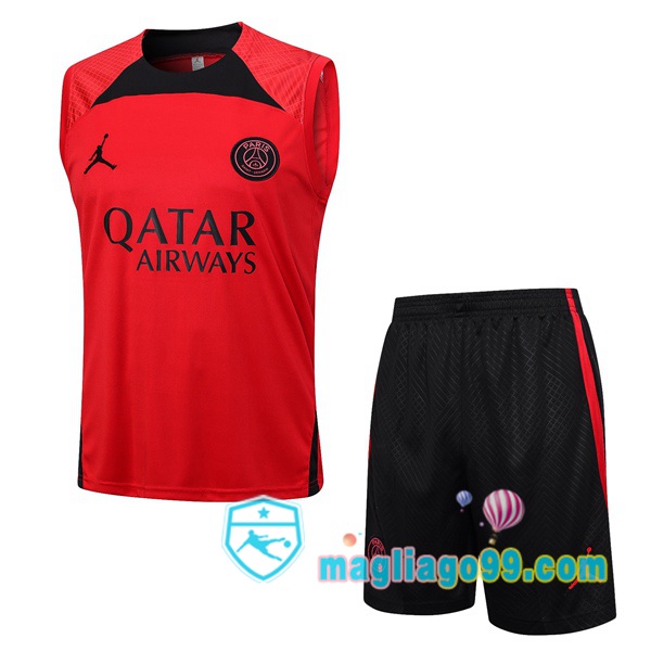 Magliago - Passione Maglie Thai Affidabili Basso Costo Online Shop | Gilet Calcio Paris PSG + Shorts Rosso 2023/2024