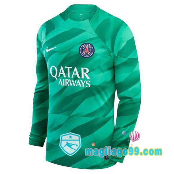 Magliago - Passione Maglie Thai Affidabili Basso Costo Online Shop | Maglia Paris PSG Portiere Maniche Lunghe Verde 2023/2024