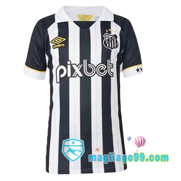 Magliago - Passione Maglie Thai Affidabili Basso Costo Online Shop | Maglia Santos FC Seconda Nero Bianco 2023/2024