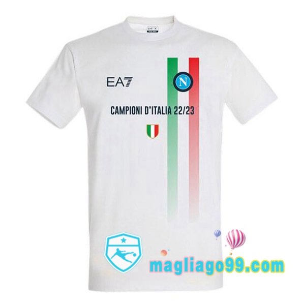 Magliago - Passione Maglie Thai Affidabili Basso Costo Online Shop | Maglia SSC Napoli Champion Bianco 2022/2023