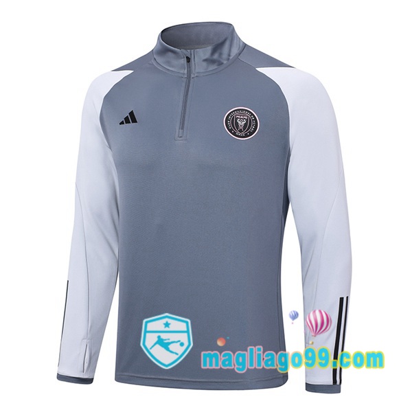 Magliago - Passione Maglie Thai Affidabili Basso Costo Online Shop | Felpa Calcio Inter Miami CF Grigio 2023/2024